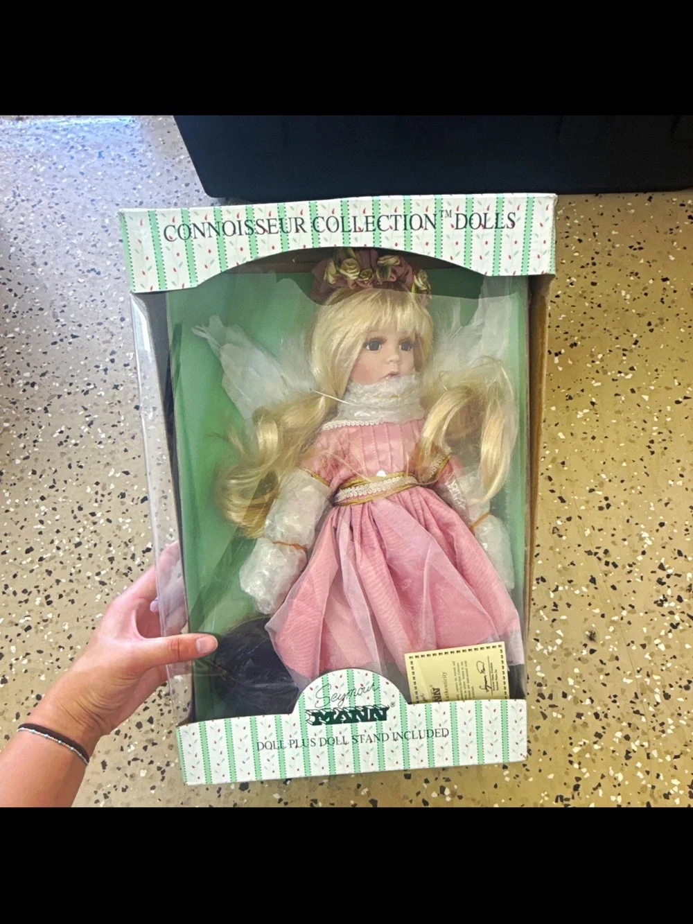 Connoisseur Collection Porcelain Doll in Pink Dress